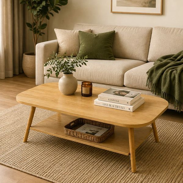 Столик кавовий овальний 120х60х41,5см WOOD BROWN SW-00003363 BS-00003363 фото