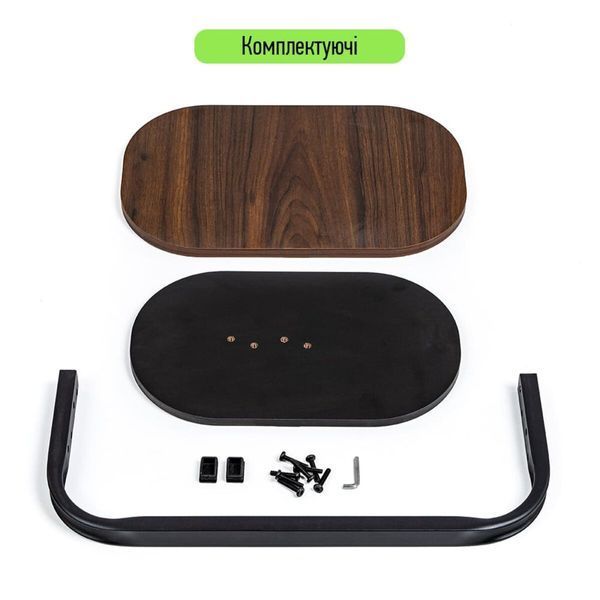 Столик приставний овальний 45х28х59см Walnut wood SW-00003367 BS-00003367 фото