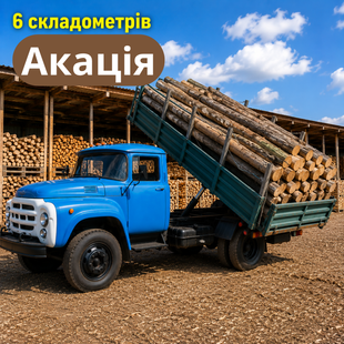 Дрова метрові Акація (Зил 6 складометрів) довжина до 1 метра BS-D0000003 фото