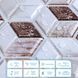 Декоративная ПВХ плитка на самоклейке Оригинальная соты 280х300х5мм, цена за 1 шт. BS-00001135 фото 4