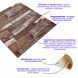 Самоклеюча вологостійка гнучка панель 3D самоклейка ПВХ для стін коричневе дерево 700x770x5мм BS-00000152 фото 2