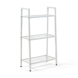 Стелаж-етажерка триярусний з металу білий 60*33*110(см) BS-00002103 фото