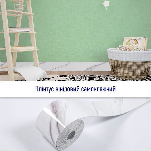 Плинтус виниловый самоклеющийся для панелей 5000*100*2мм BS-00002119 фото