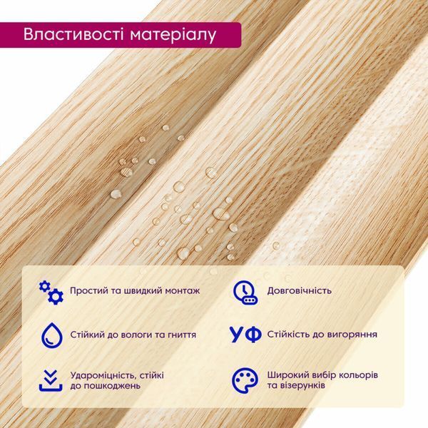 Рейка декоративна WPC стінова 205х14х2900мм BS-00003018 фото