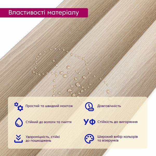 Рейка декоративная WPC стеновая 205х14х2900мм BS-00003019 фото
