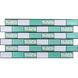 Декоративна ПВХ панель водостійка плитка для стін спальня кухня ванна цегла зелений орнамент 960х480х4мм BS-00001429 фото 1