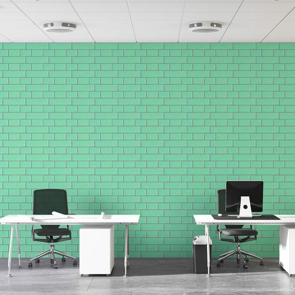 Самоклеюча 3d панель інтер'єрна для стін NEW CULTURAL WALL 70*70cm*5mm GREEN+SILVER BS-00001803 фото