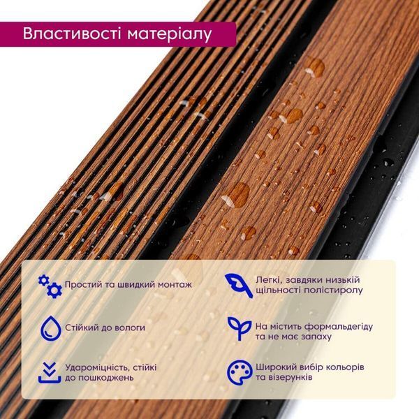 Декоративная PS рейка интерьерная для стен 2900*120*12мм BS-00001753 фото